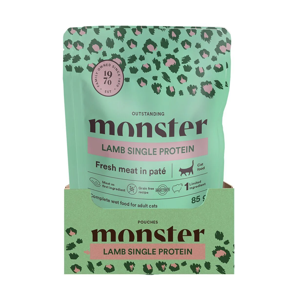 Monster Cat Pouch Adult Lamb 16 x 85 g
