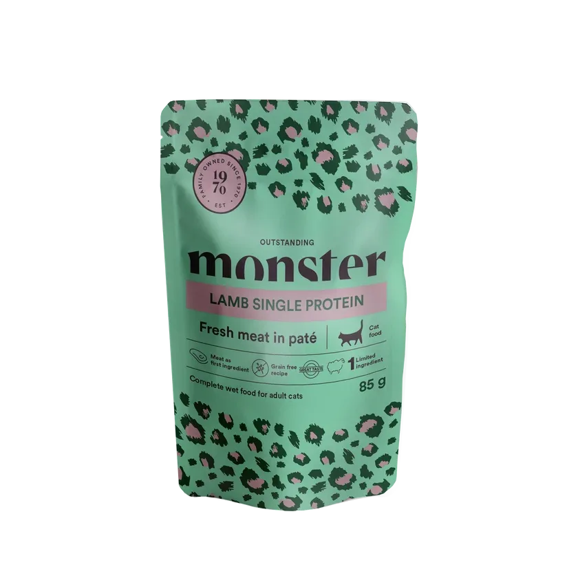 Monster Cat Pouches Adult Lamb