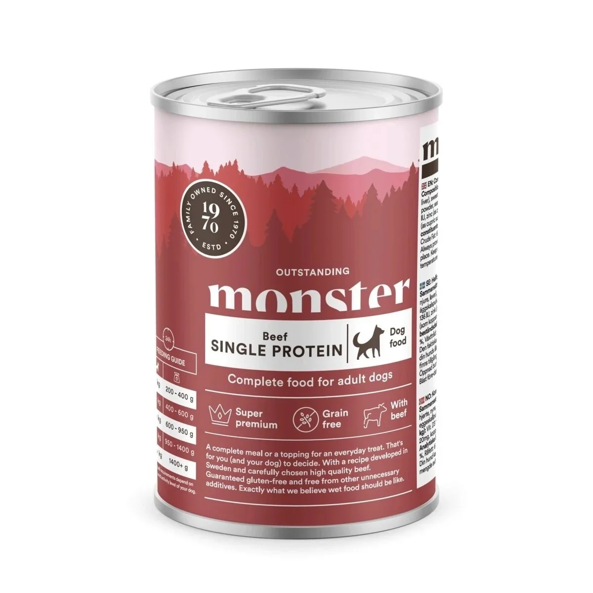 Monster Dog Adult Single Beef – märkäruoka 400g