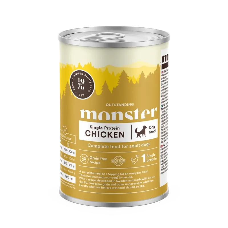 Monster Dog Adult Single Chicken 400g