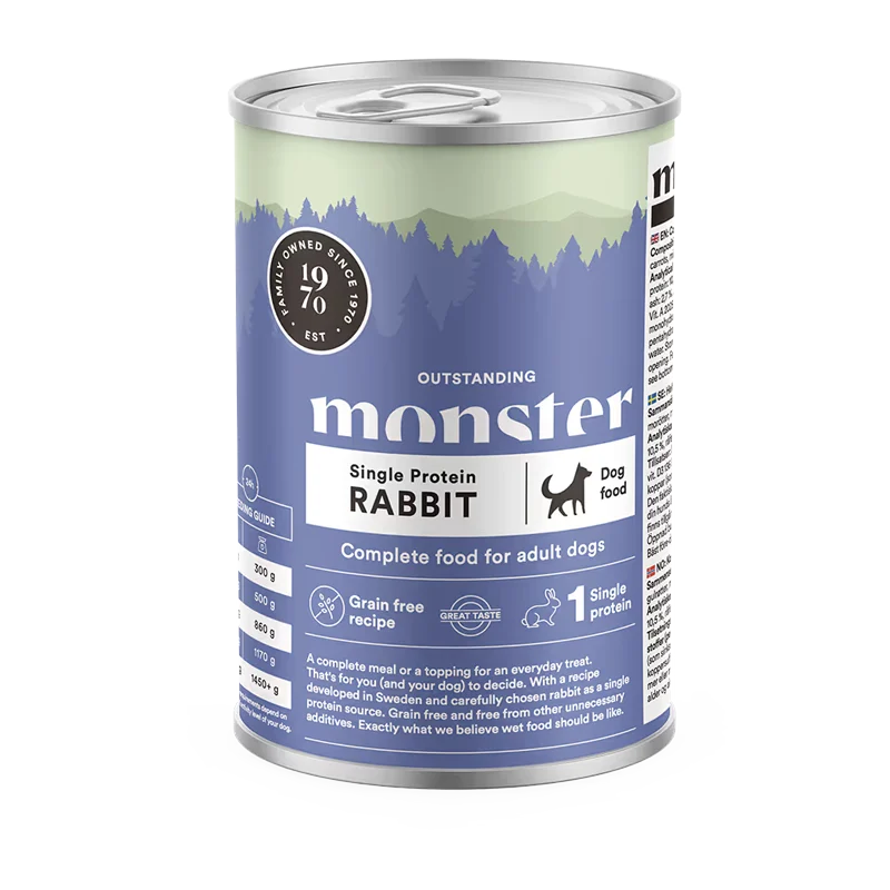 Monster Dog Adult Single Rabbit 400g - Image 2