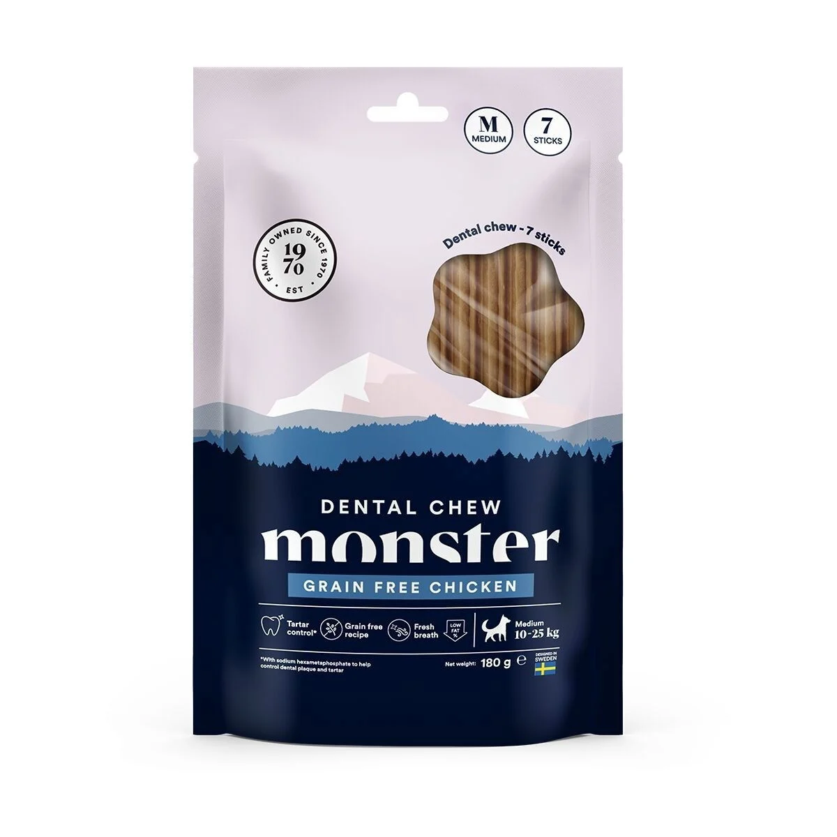Monster Dog Dental Chew Grain Free Chicken Medium