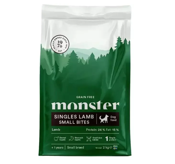 Monster Dog Grain Free Adult Singles Lamb Small Bites 2kg