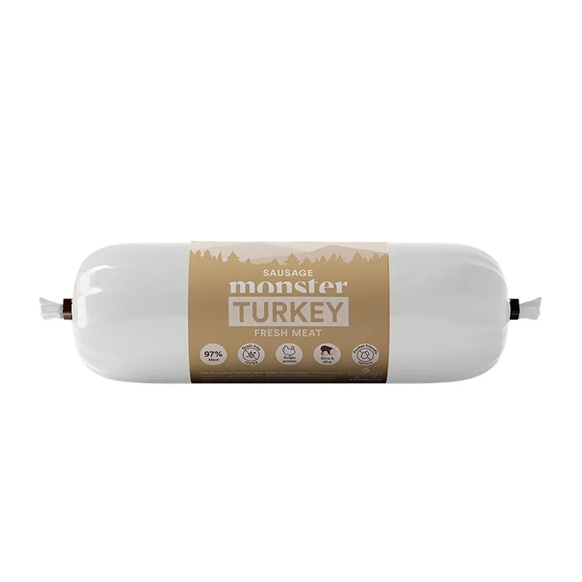 Monster Dog Sausage Single Protein Turkey 400g