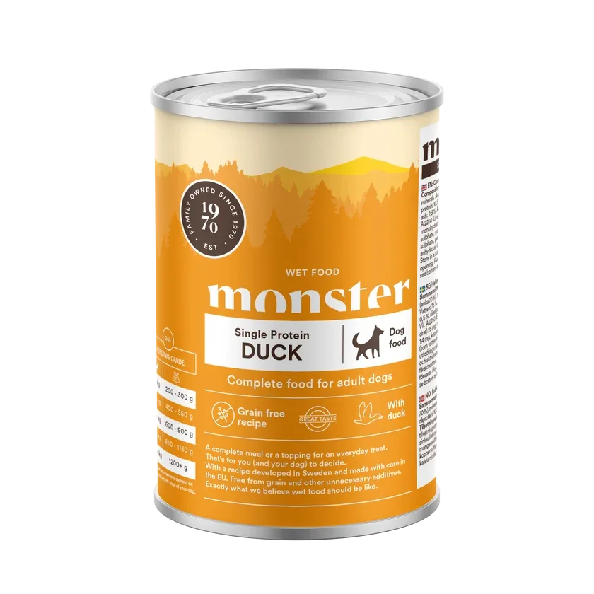 Monster Dog Single Duck 400g
