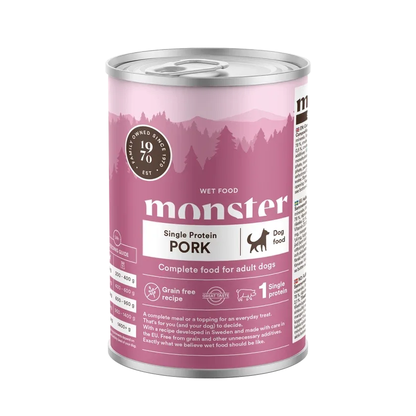 Monster Dog Single Pork 400g