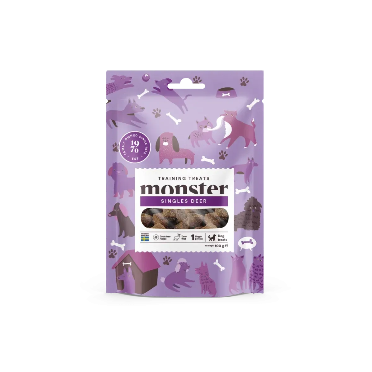 Monster Dog Training Treats Singles Deer 100g
