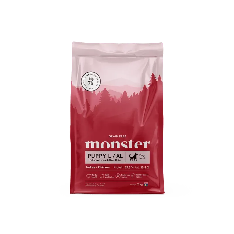 Monster Grain Free Puppy L/XL Chicken/Turkey