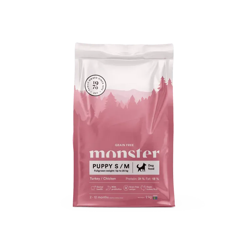 Monster Grain Free Puppy S/M Chicken/Turkey