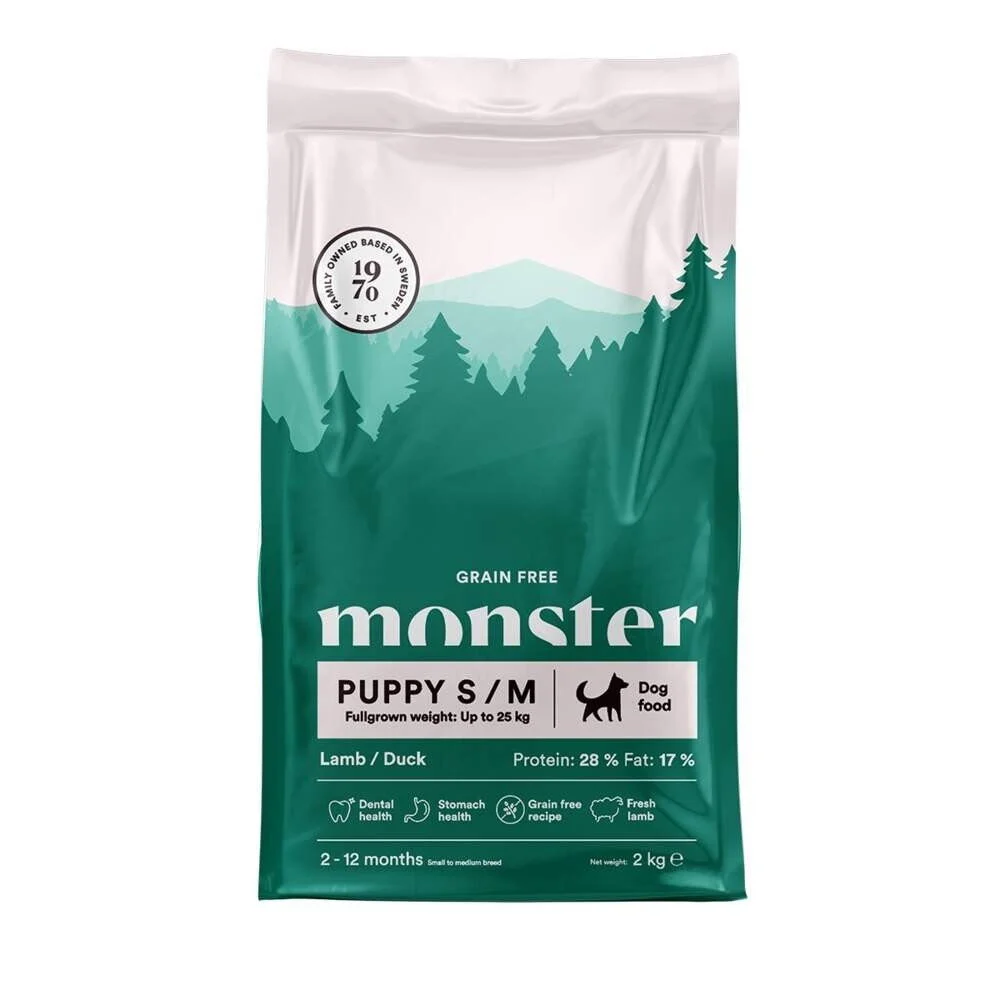 Monster Puppy S/M Grain Free Lammas & Ankka