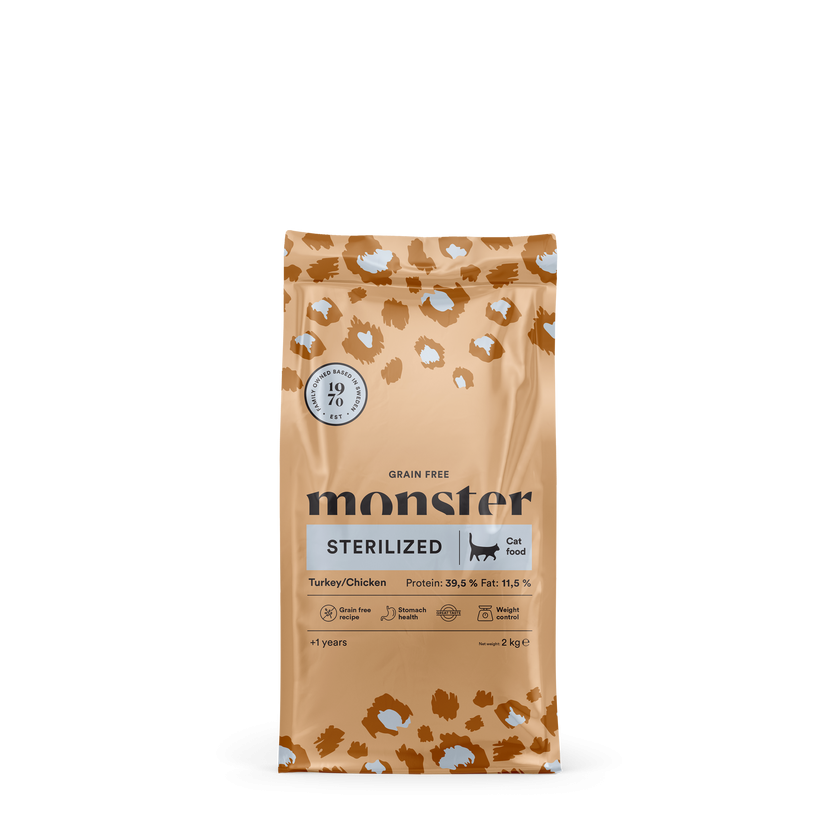 Monster viljaton sterillized kalkkuna/kana 2kg