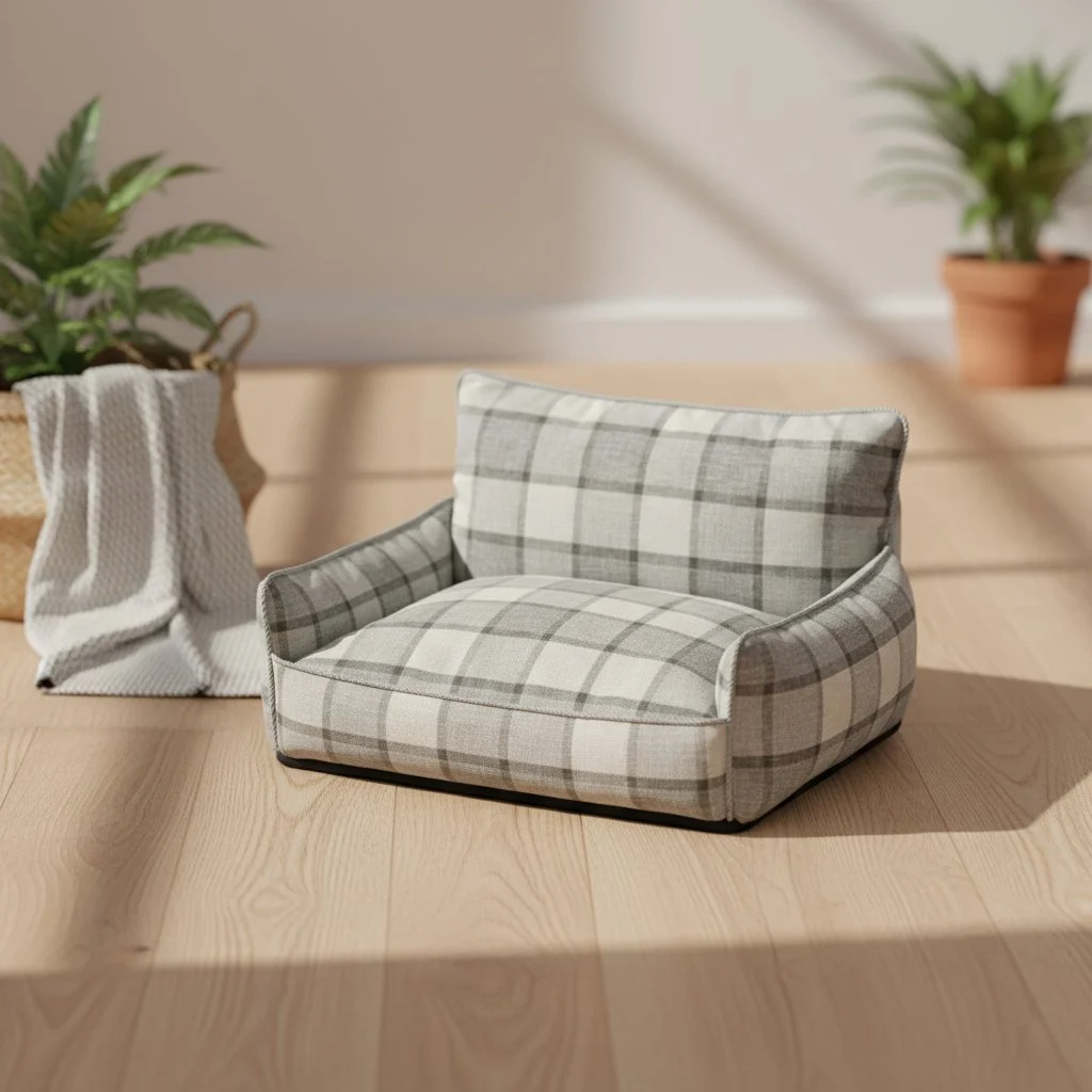 Mukava ja tyylikäs koiranpeti, jossa on irrotettava päällinen
