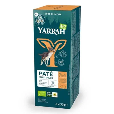 Multipack Yarrah Bio Wellness Paté 24 x 150 g lajitelma: 3 makua