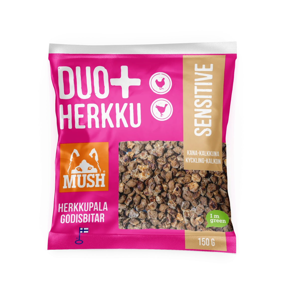 MUSH duo+ herkku sensitive 150g