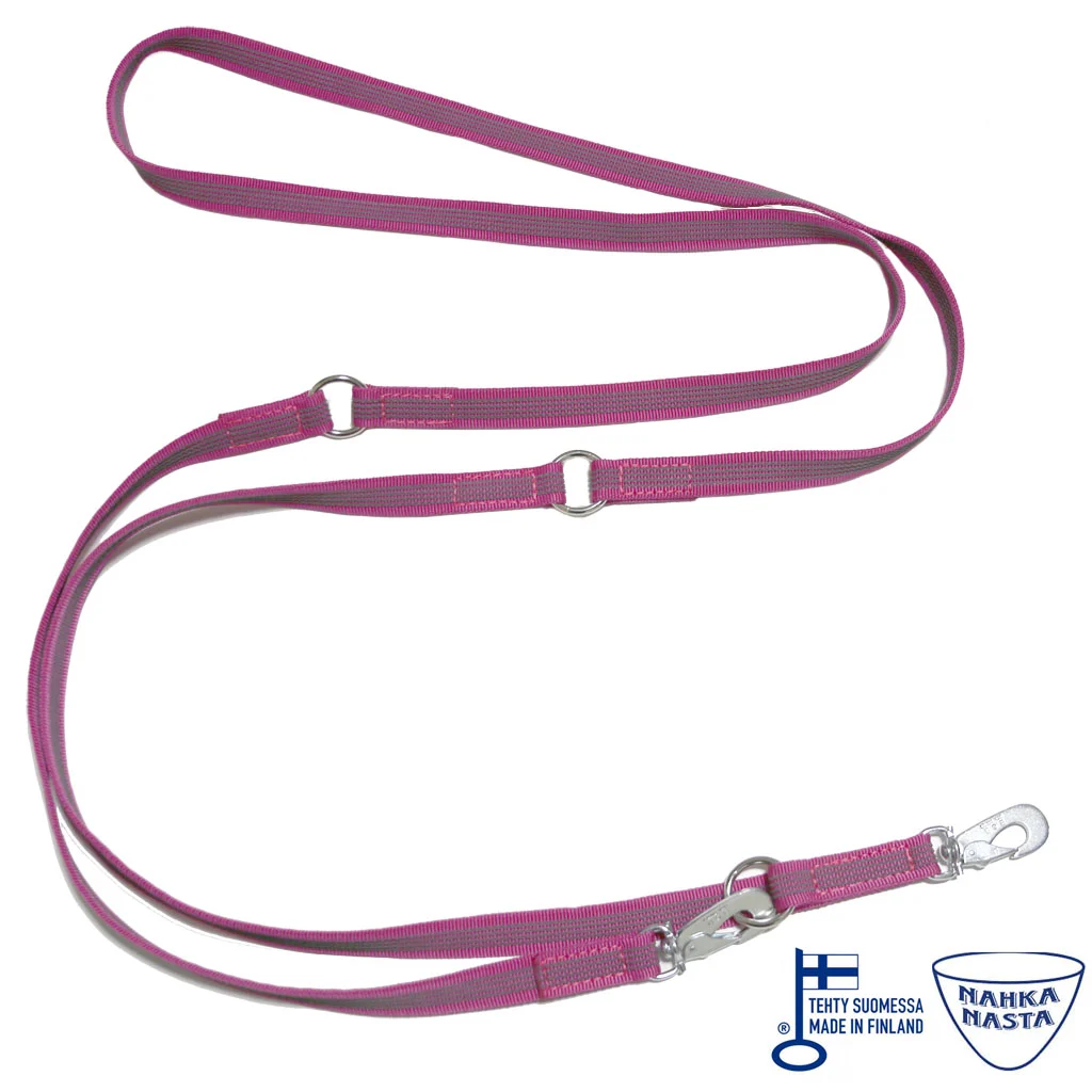 Nahka-Nasta Grip monitoimitalutin 3m, fuksia