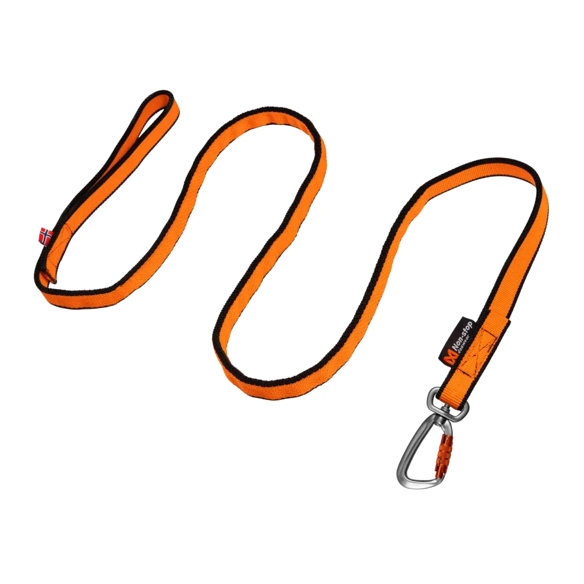 Non-stop dogwear Bungee leash koiran hihna 2 m, black/orange