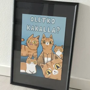 ”Oletko kakalla?” – Sisustuskuva A5