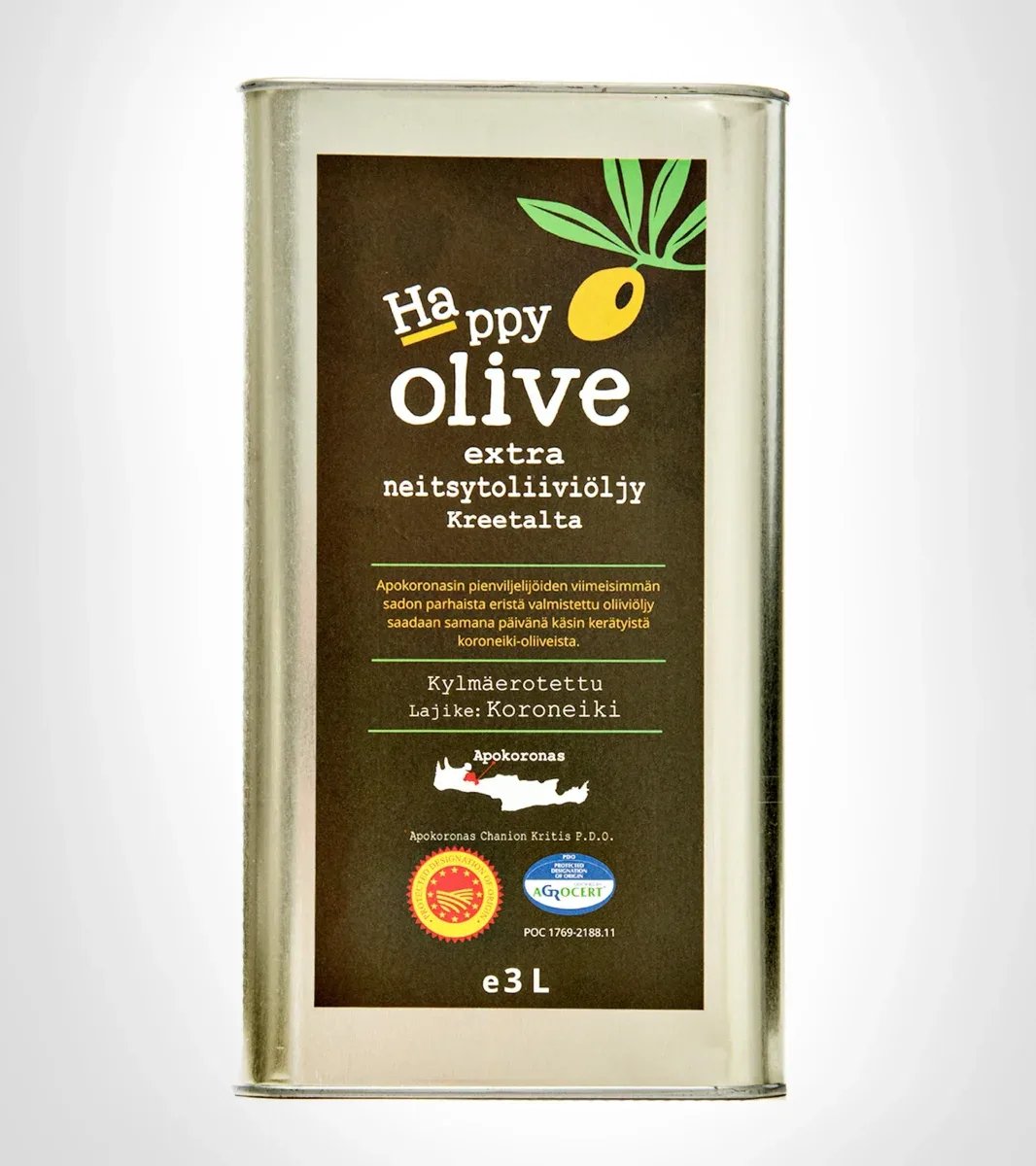 Oliiviöljy, Extra Virgin 3 L (Early Harvest)