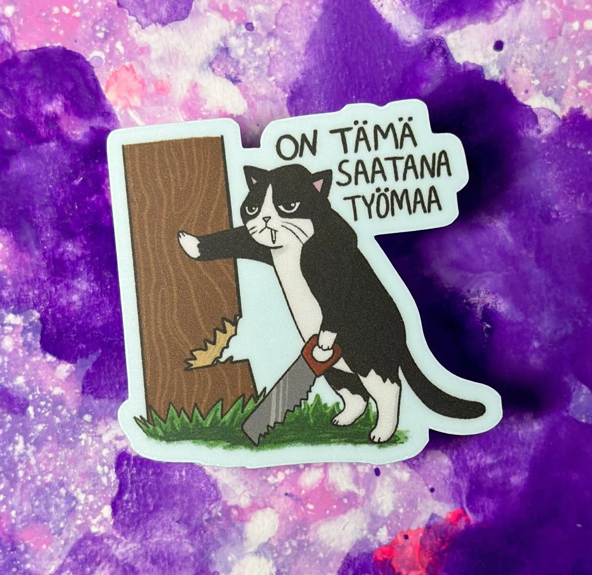 On tämä saatana työmaa – Säänkestävä tarra - Image 2