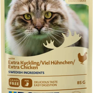 Palat kastikkeessa kana
