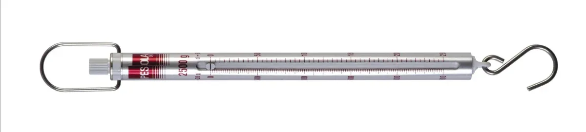 PESOLA Spring scale 2500g d=20g Medio Line, punainen, with hook