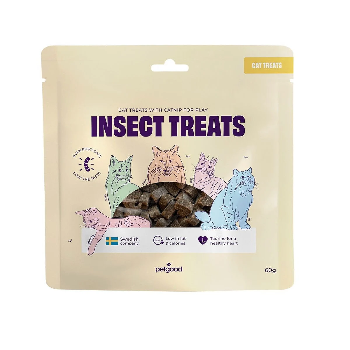 Petgood hyönteispohjainen kissanherkku 60 g