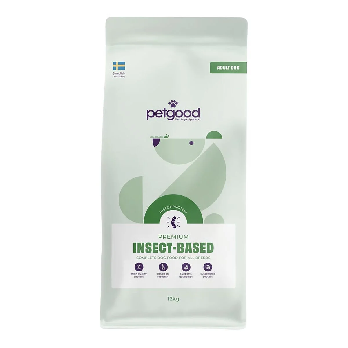 Petgood hyönteispohjainen premiumruoka aikuiselle koiralle