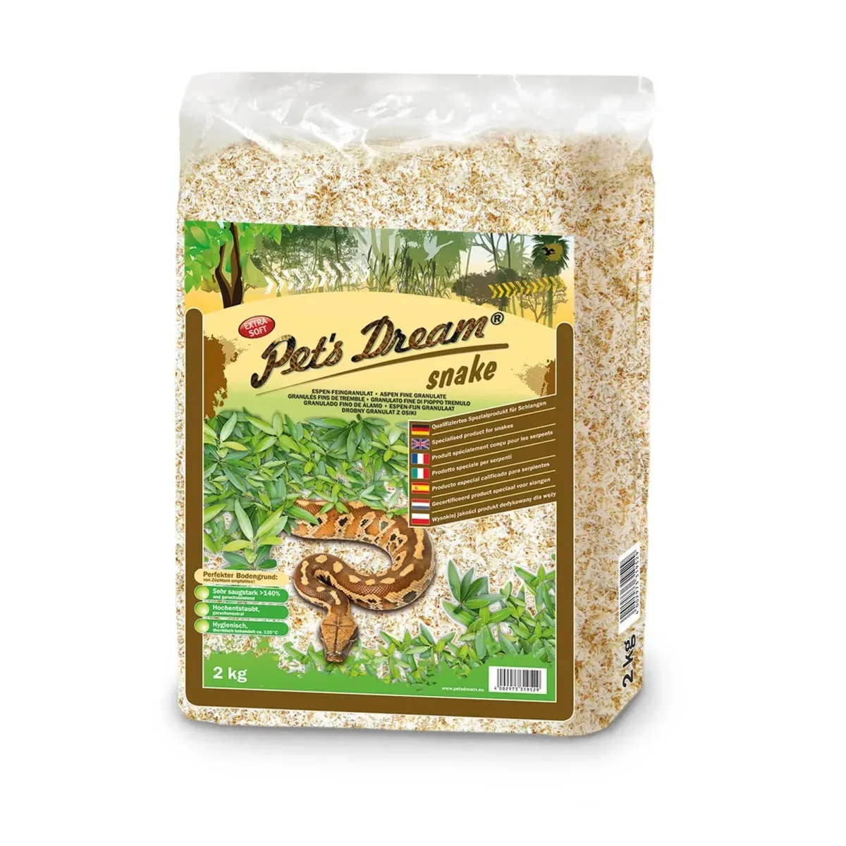 Pet’s Dream (Chipsi) Snake 2kg pohjamateriaali käärmeille