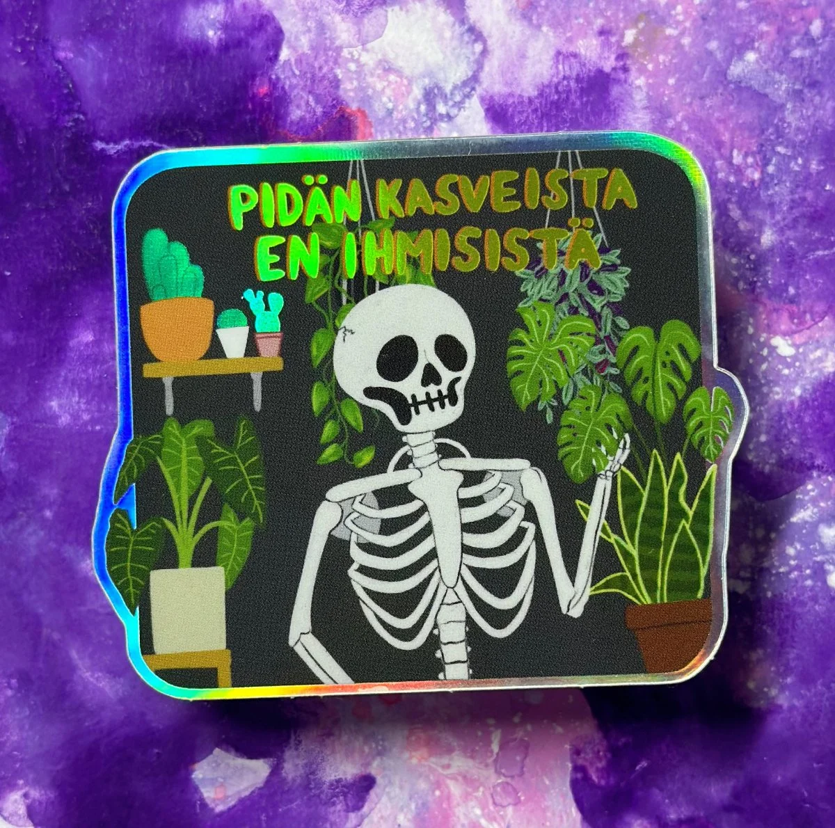 Pidän kasveista, en ihmisistä – Säänkestävä tarra - Image 2