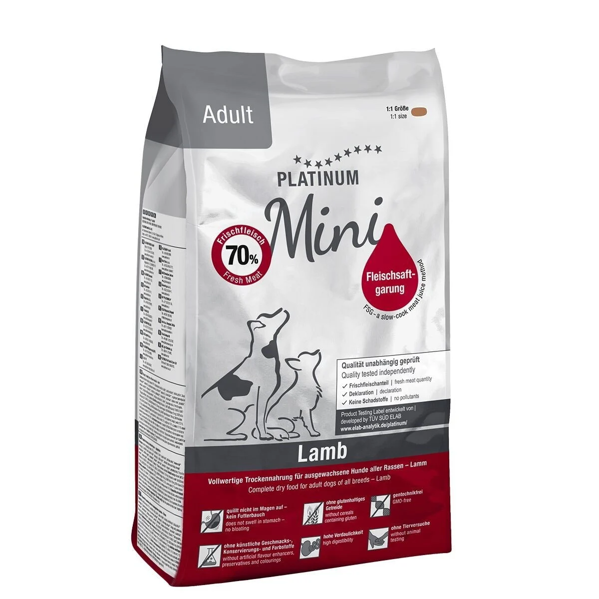 Platinum Mini Adult Lamb+Rice 900 g