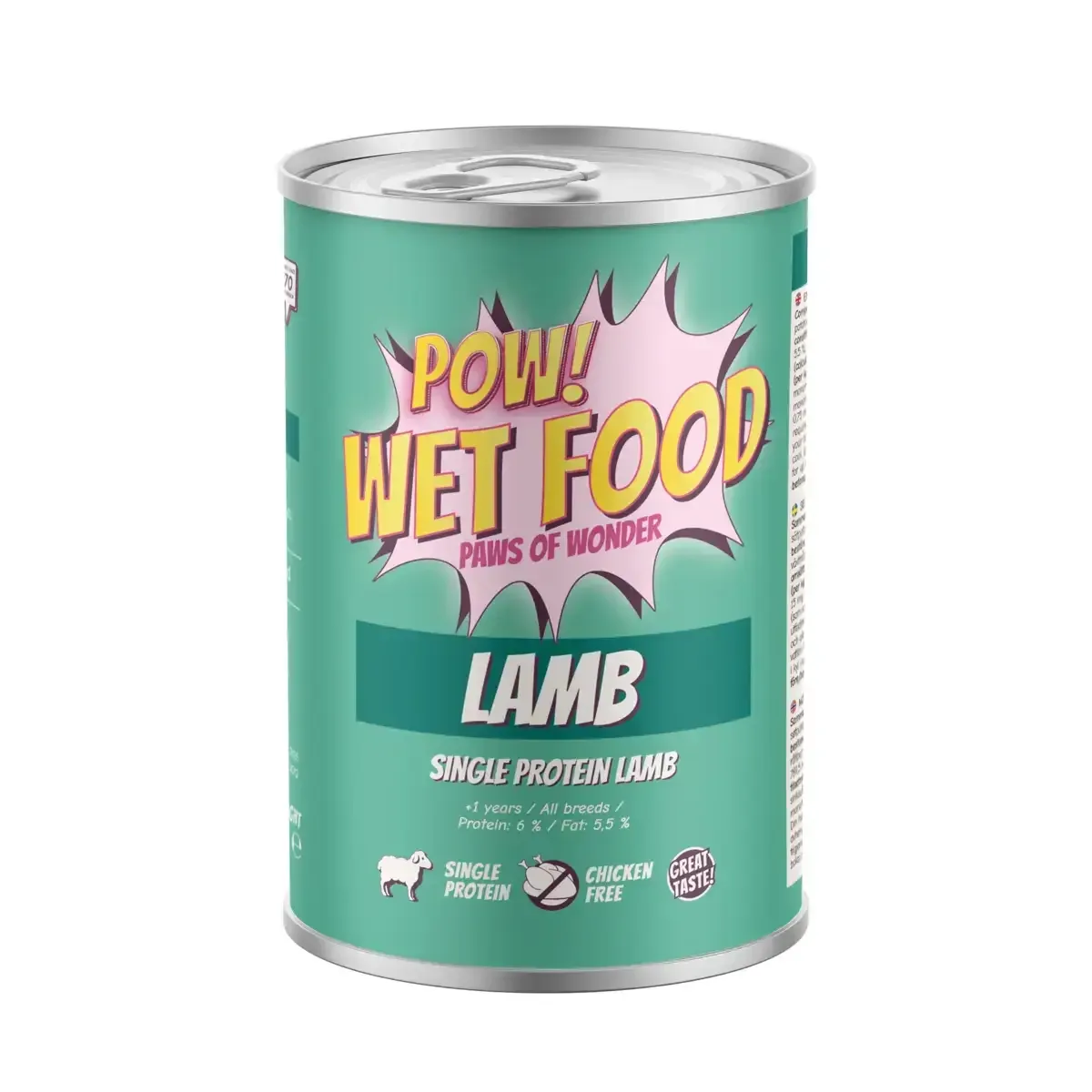 POW dog Adult Lamb Can 400g