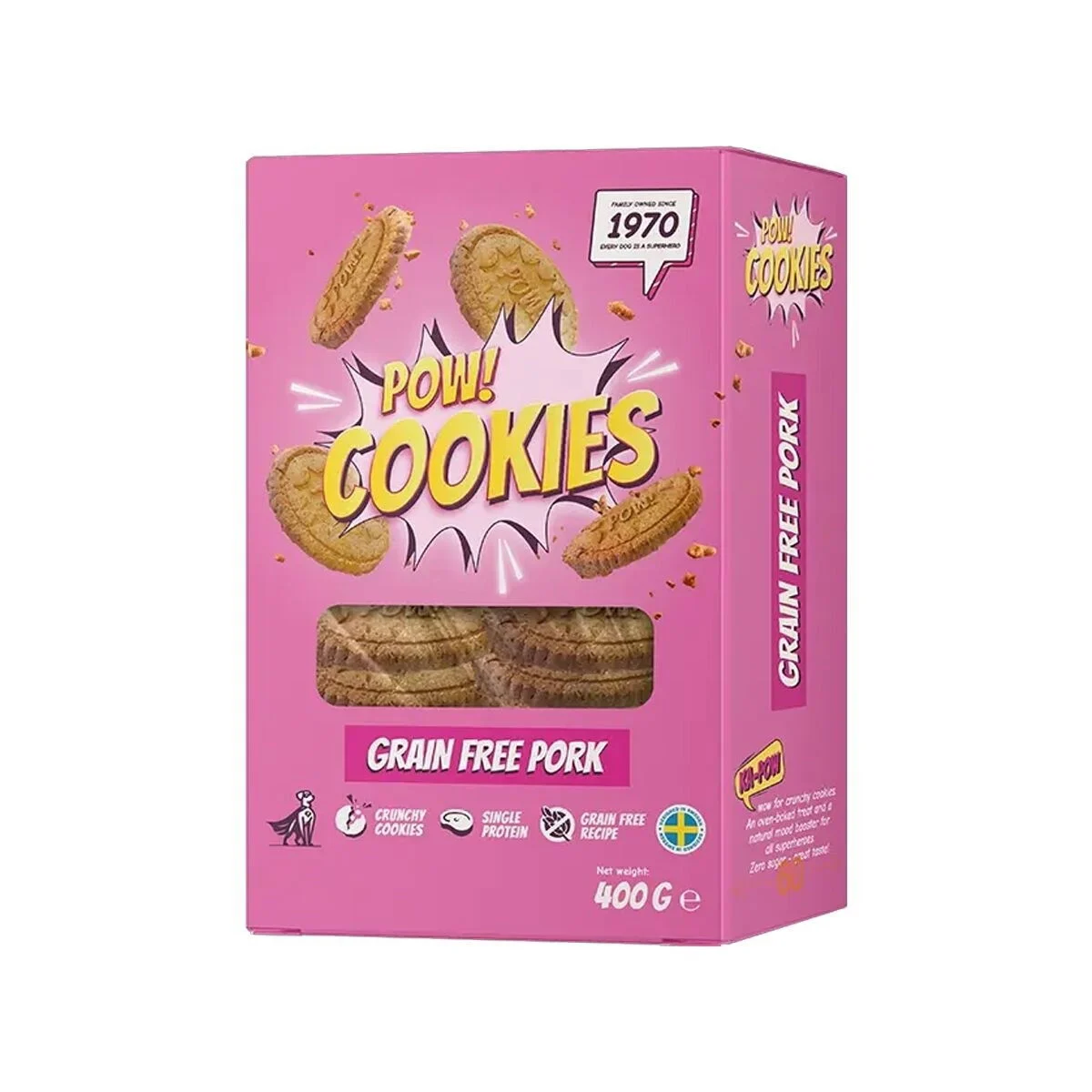 POW! Koirankeksi viljaton possu 400 g