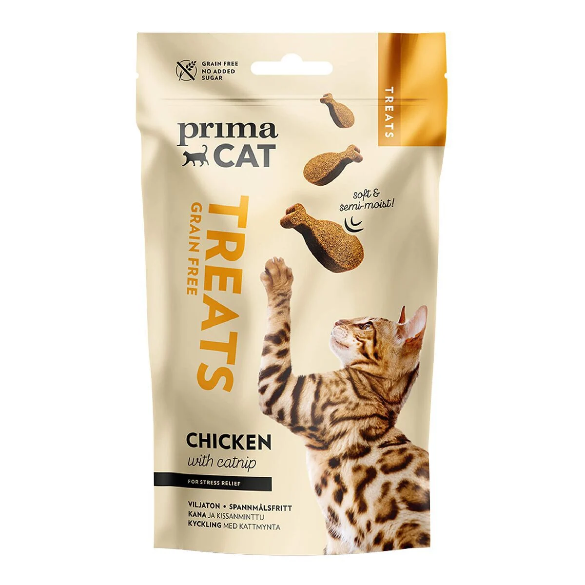 PrimaCat Softy Treats kana & kissanminttu 50 g