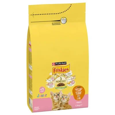 PURINA Friskies Junior Cat, kana, kalkkuna & vihannekset 1,5 kg