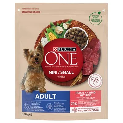 Purina One Mini Adult - nauta ja riisi 800 g