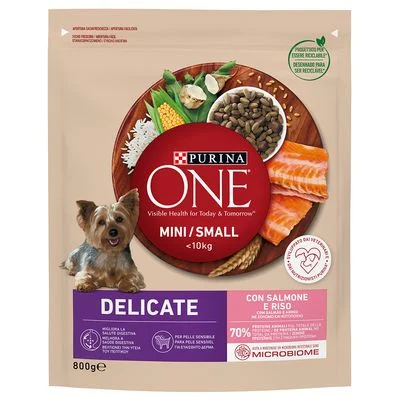 Purina ONE Mini Delicate - lohi & riisi 800 g
