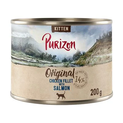 Purizon Kitten 6 x 200 g - viljaton kanafilee & lohi