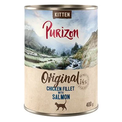 Purizon Kitten 6 x 400 g - viljaton kanafilee & lohi