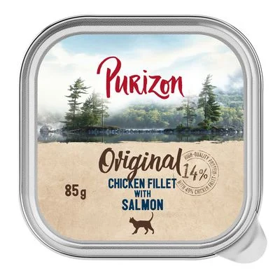 Purizon Original 6 x 85 g kanafileetä ja lohta