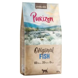 Purizon Sterilised Adult kala - viljaton UUSI säästöpakkaus: 2 x 6,5 kg