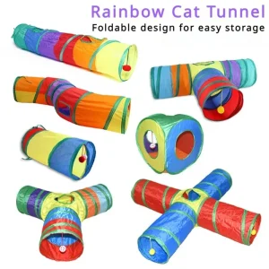 Rainbow Tunnel -Raapimispuu, monivärinen – malli “colorcat”