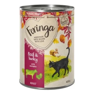 Rajoitettu erä: Feringa Classic Meat nauta, kalkkuna ja kurpitsa 6 x 400 g