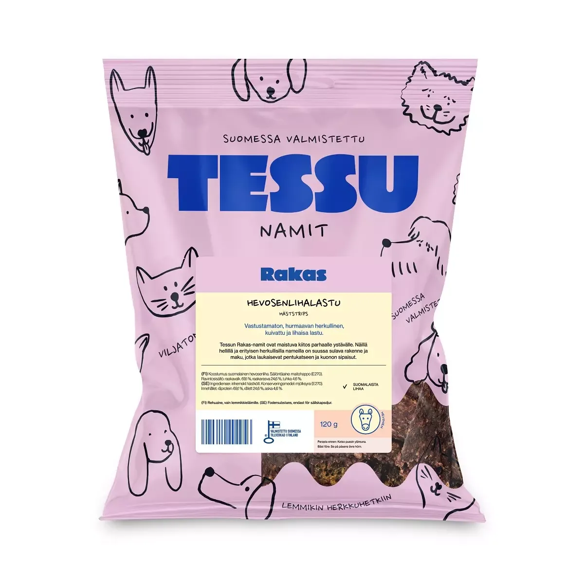 Rakas Hevosenlihalastu 120g