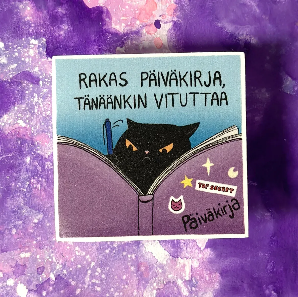 Rakas päiväkirja, tänäänkin vituttaa – Säänkestävä tarra
