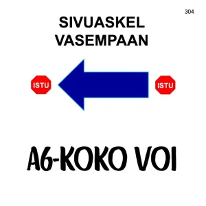 Rally-tokon A6 VOI-tehtäväkyltit suoritusohjeilla