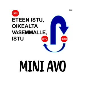 Rally-tokon MINI AVO-tehtäväkyltit