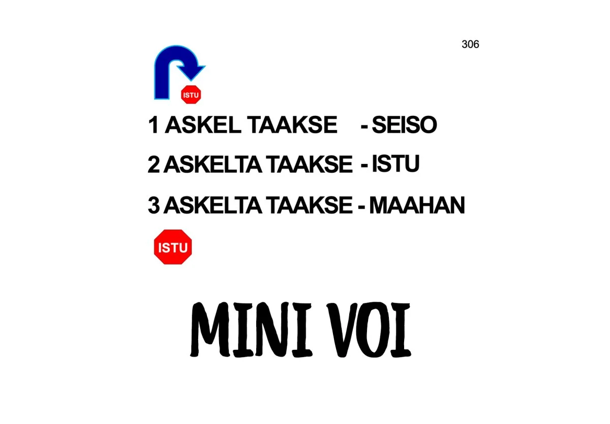 Rally-tokon MINI VOI-tehtäväkyltit