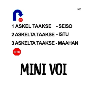 Rally-tokon MINI VOI-tehtäväkyltit