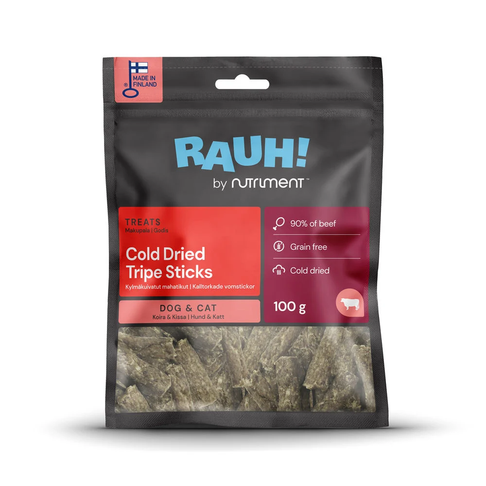 RAUH! Cold-dried Tripe Sticks 100g (kylmäkuivattu mahatikku) - Image 2