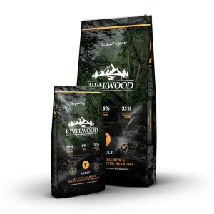 Riverwood Adult Skotlantilainen Lohi, Vaalea Kala ja Silli 12kg – PÄIVÄYS 7.8.2026